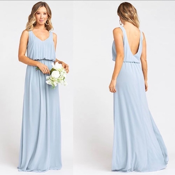 NWT Show Me Your Mumu Kendall Boho Blue‎ Maxi Dress - Picture 1 of 13
